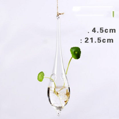 Hanging Transparent Glass Vase Simple Hydroponic Small Hanging Bottle