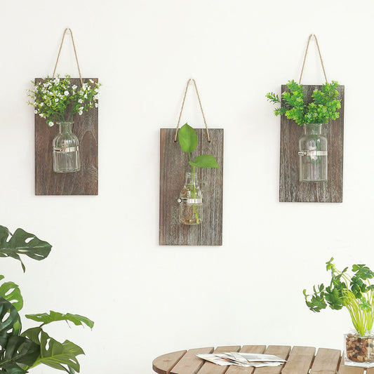 American Country Wooden Hydroponic Plank Wall Hanging